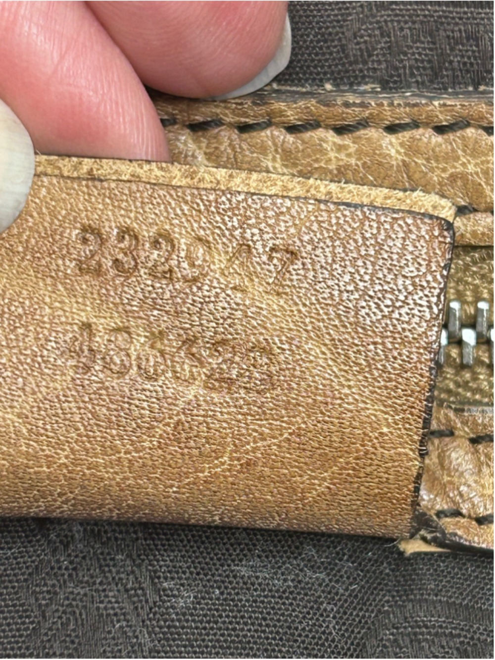 Gucci GG Canvas Bamboo Bar Tote Beige Monogram Shoulder Bag Leather - Picture 14 of 16
